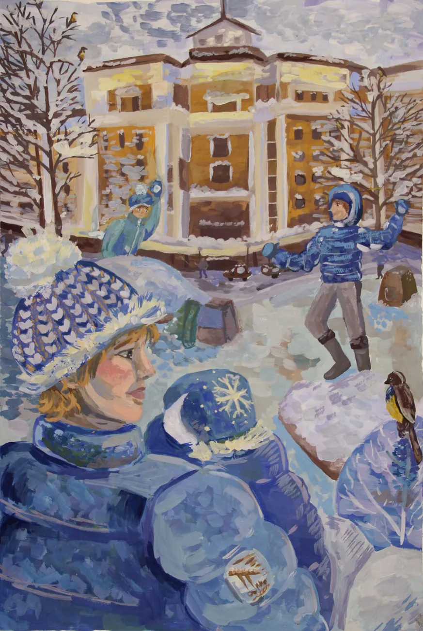 Пискунова Ирина Витальевна 13 лет _Зимняя игра в моём городе_пр. Щеглова Виктория Игоревна