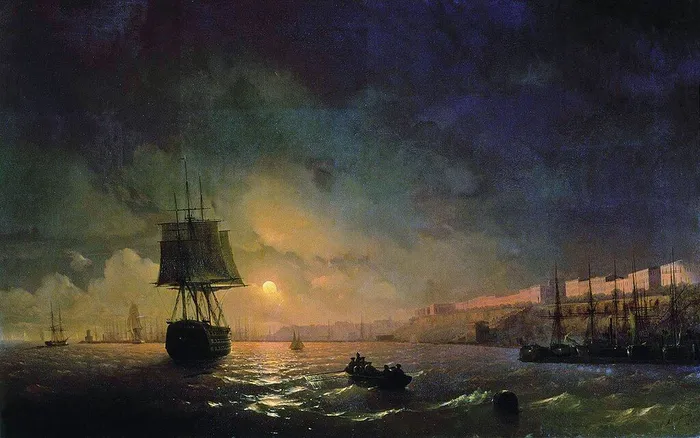 Вид Одессы в лунную ночь (1846)